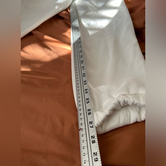 Women’s Bright White Sporty Sweatpants Size XL Baggy Casual Relaxed - Picture 7 of 8